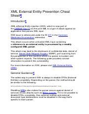 xml external entity injection|XML External Entity Prevention Cheat Sheet .